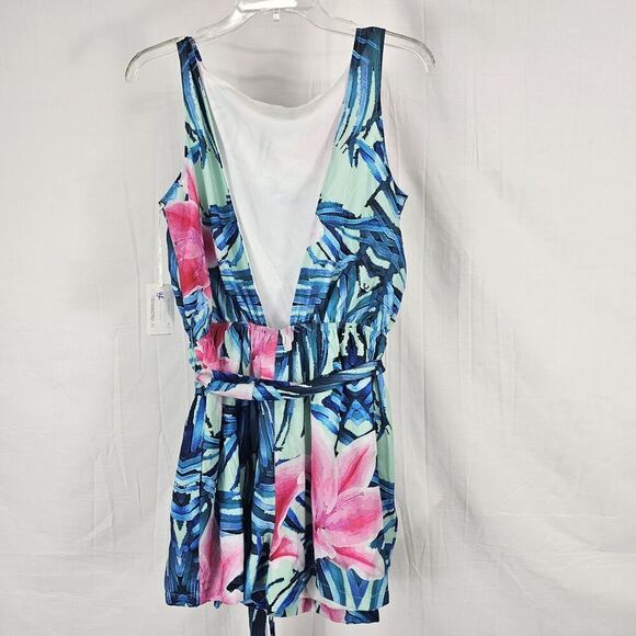 Kinnucans Rio Romper Maliblue Women's Size Medium Hawaiian Printed - Picture 5 of 7